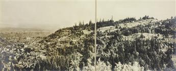 (PANORAMA) l.c. henrichsen A 14-part panorama titled Portland, Oregon, From Heights West of the City Looking East.